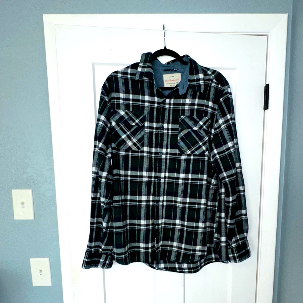 Men's Weatherproof Vintage Plaid Flannel Shirt - Large